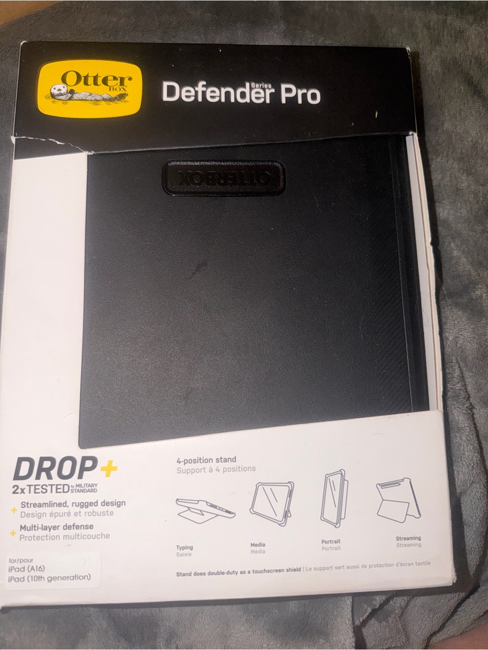 OtterBox Defender Pro Black Tablet Case with 4-Position Stand